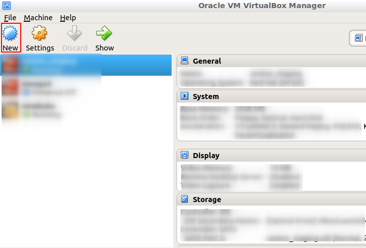 New Vbox VM